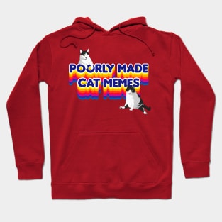 Poorly Made Cat Memes Logo Design Hoodie